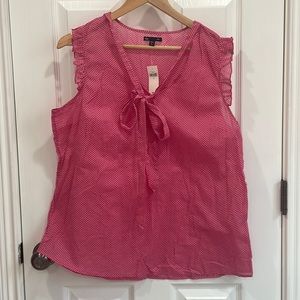 100% cotton Gap ruffle sleeve tank